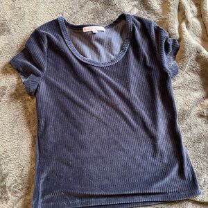 Ribbed short sleeve top